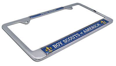 Boy Scouts of America BSA Proud Parent Chrome Metal License Plate Frame