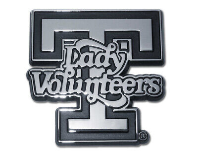 University of Tennessee "T" Lady Volunteers Shiny Chrome Auto Emblem