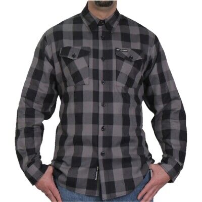 Hot Leathers Black and Gray Long Sleeve Flannel