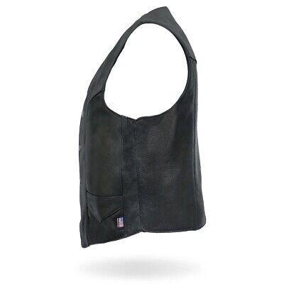 Hot Leathers VSM5006 Men's USA Made Classic Premium Motorcycle Leather Vest