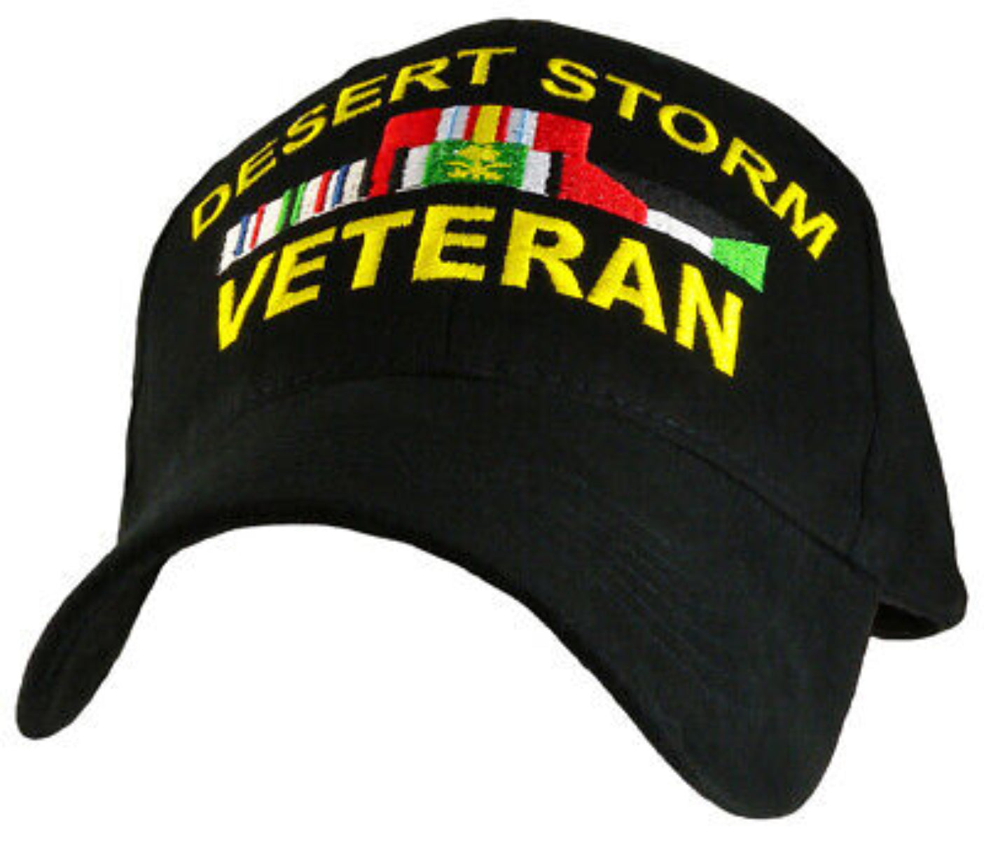 Desert Storm Veteran Hat / Black Baseball Cap