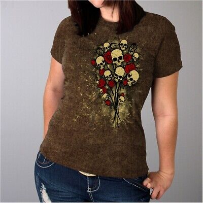 Skull Bouquet Full Cut Ladies Tee
