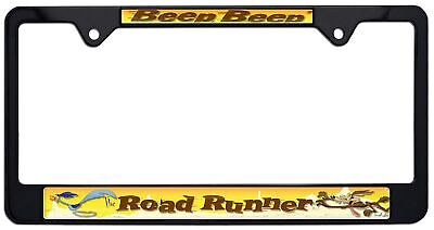 Road Runner Black Metal License Plate Frame