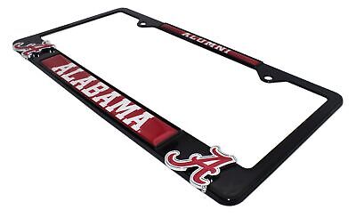 Alabama Alumni Black 3D Metal License Plate Frame