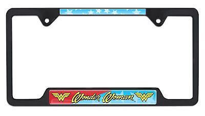 Wonder Woman Open Black License Plate Frame