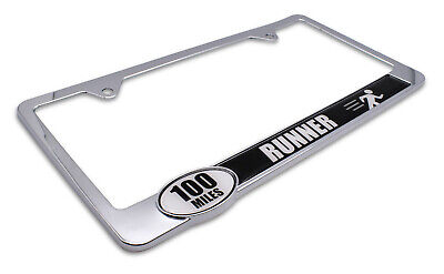 Ultra Marathon 100 Miles Runner License Plate Frame