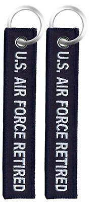 U.S. Air Force Retired - USAF Embroidered Key Chain Fob