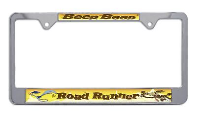 Road Runner Chrome Metal License Plate Frame