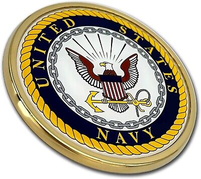 U.S. Navy 3" Chrome USN Auto Emblem