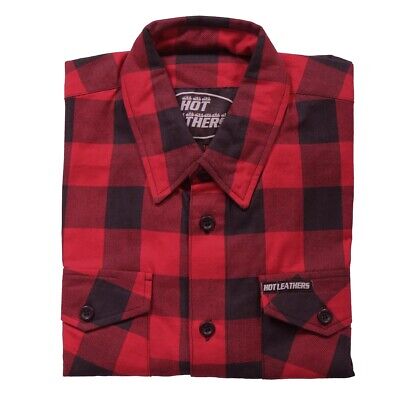 Hot Leathers Black and Red Long Sleeve Flannel Shirt