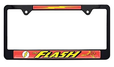 DC's The Flash Black Metal License Plate Frame