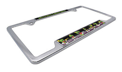 Marvin The Martian Open Chrome Metal License Plate Frame