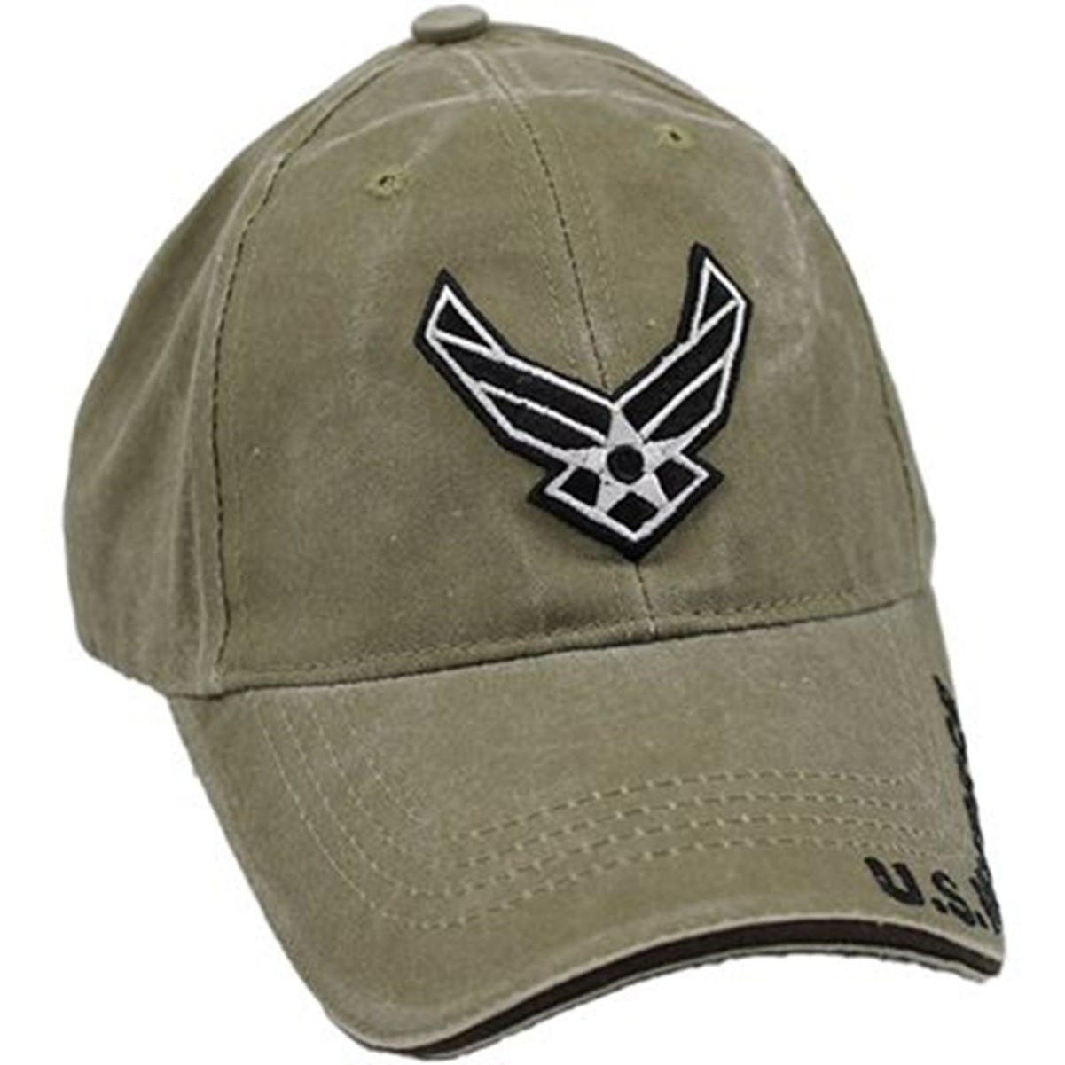 U.S. Air Force Emblem USAF Washed Khaki Baseball Cap