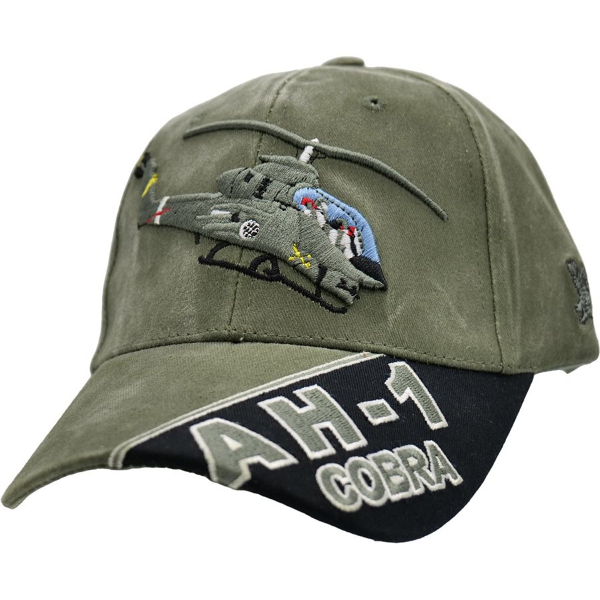 AH-1 Cobra Hat / Washed OD Green Baseball Cap