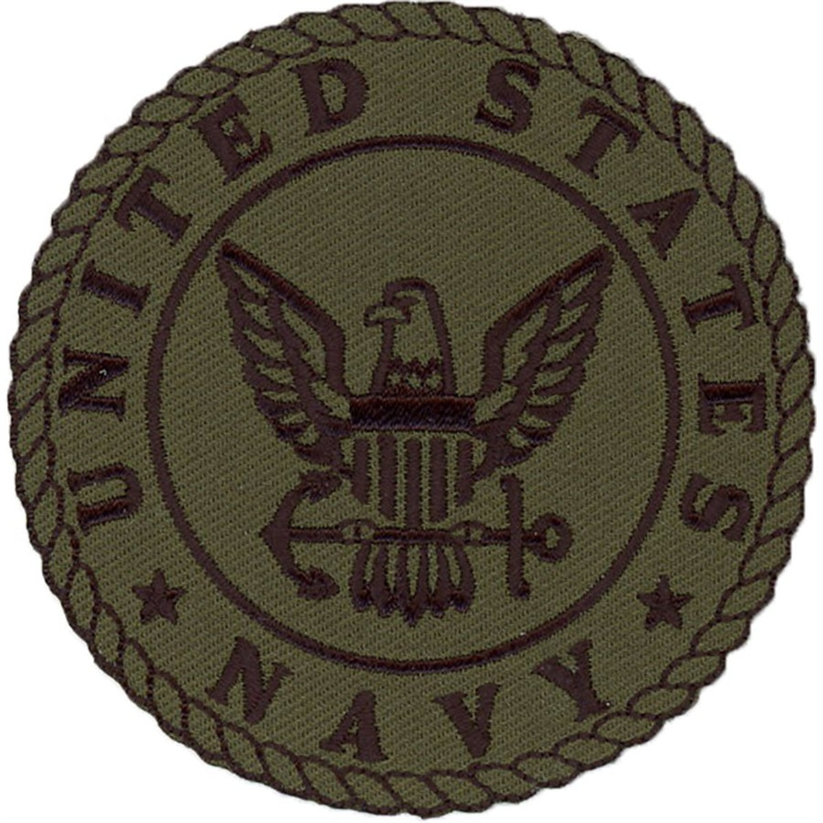 U.S. Navy USN OD Green 3" Iron-On Patch