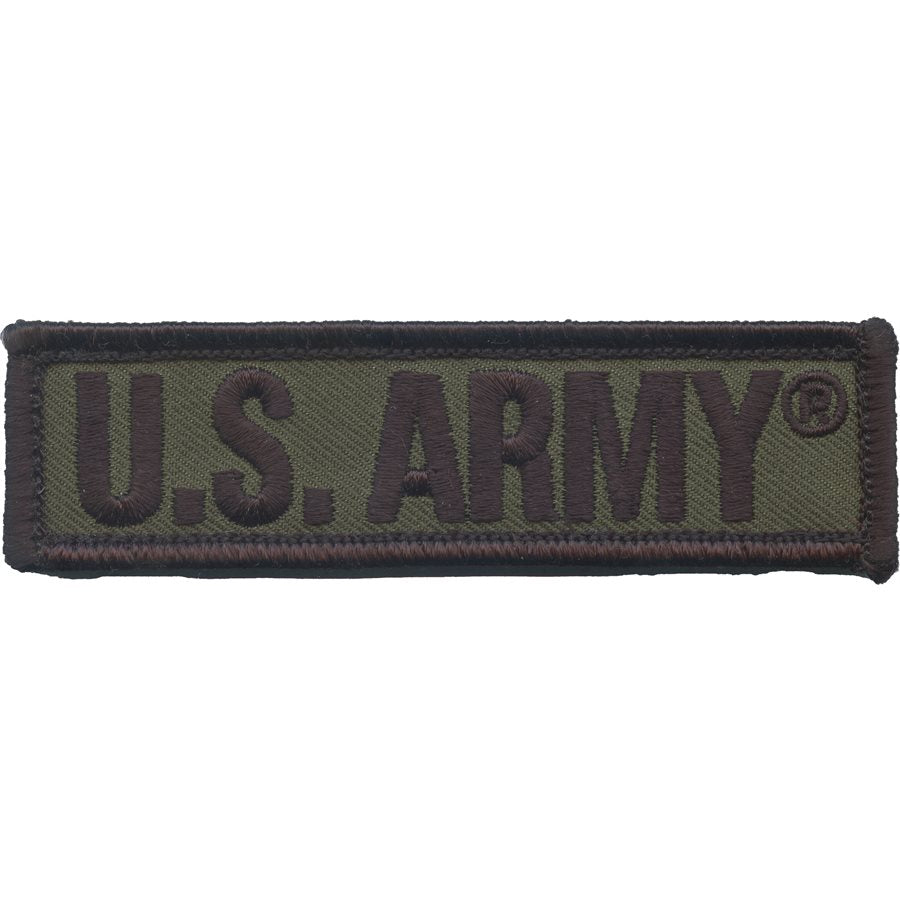 U.S. Army Back Panel Strip 3.75" X 1" 2 Piece OD Green Hook and Loop Patch