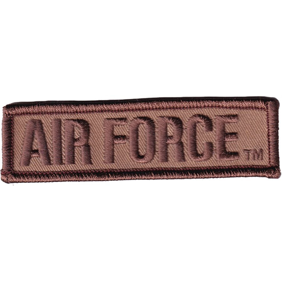 U.S. Air Force Back Panel Strip 3.75" X 1" 2 Piece Khaki Hook and Loop Patch