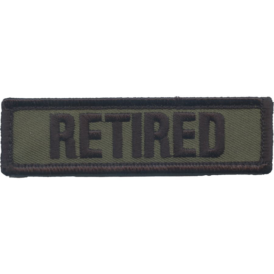 Retired Back Panel Strip 3.75" X 1" 2 Piece OD Green Hook and Loop Patch