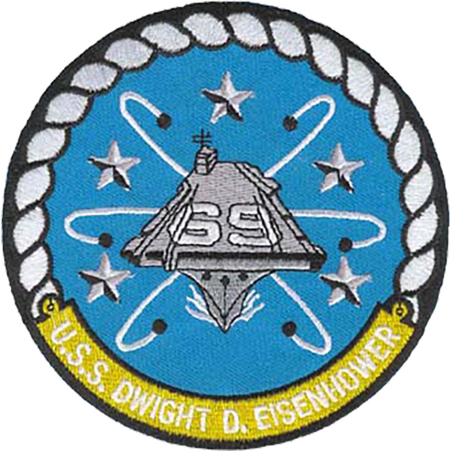 USS Dwight D. Eisenhower CVN-69 USN 4 1/2" Iron-On Patch
