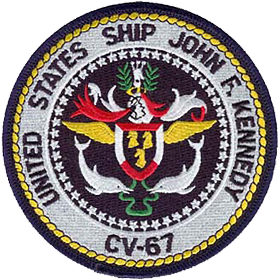 USS John F. Kennedy CVN-67 USN 4 1/2" Iron-On Patch