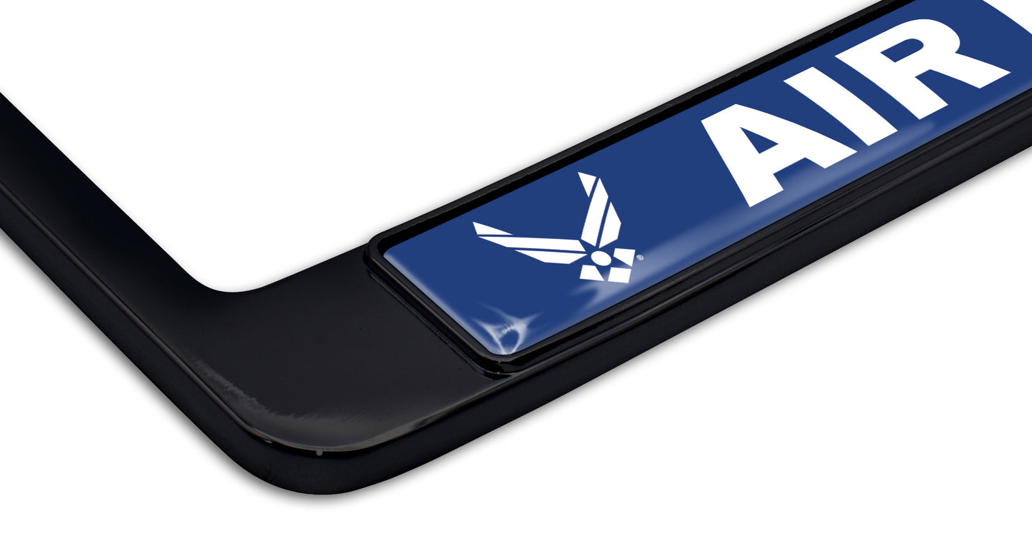 United States Air Force Black Metal License Plate Frame