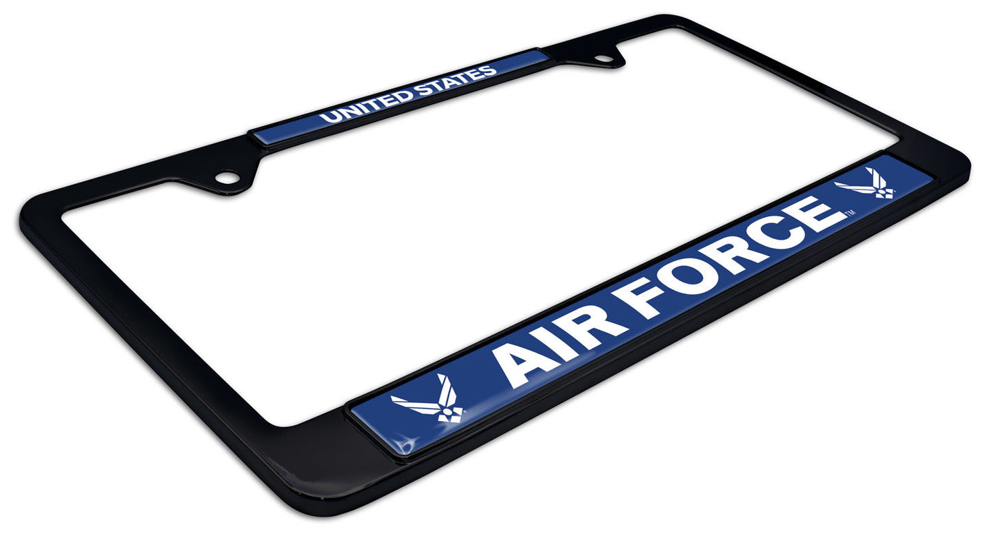 United States Air Force Black Metal License Plate Frame