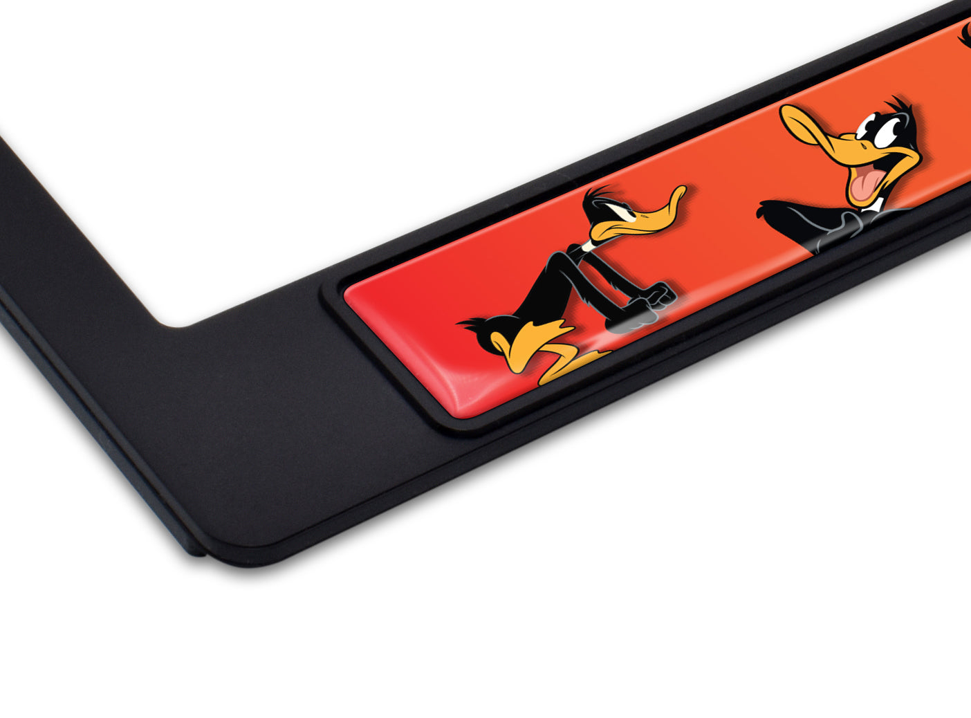 Daffy Duck Looney Tunes Black Metal License Plate Frame