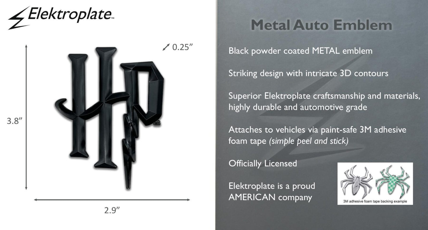 Harry Potter Hogwarts Black Metal Auto Emblem