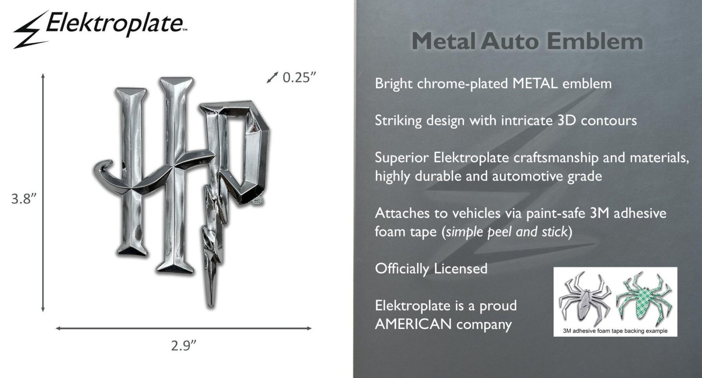 Harry Potter Hogwarts Chrome Metal Auto Emblem