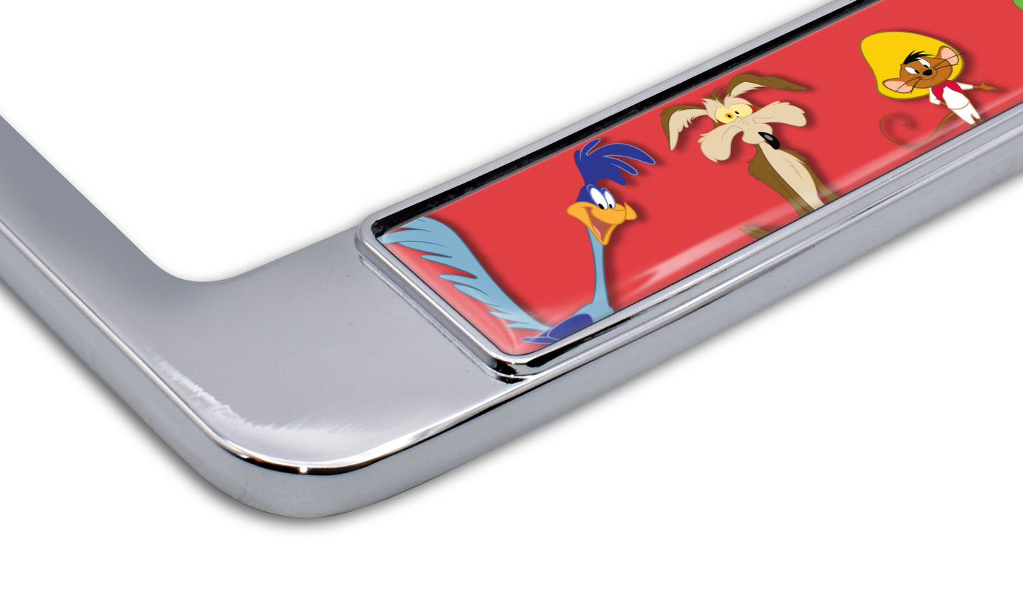 Looney Tunes Chrome Metal License Plate Frame