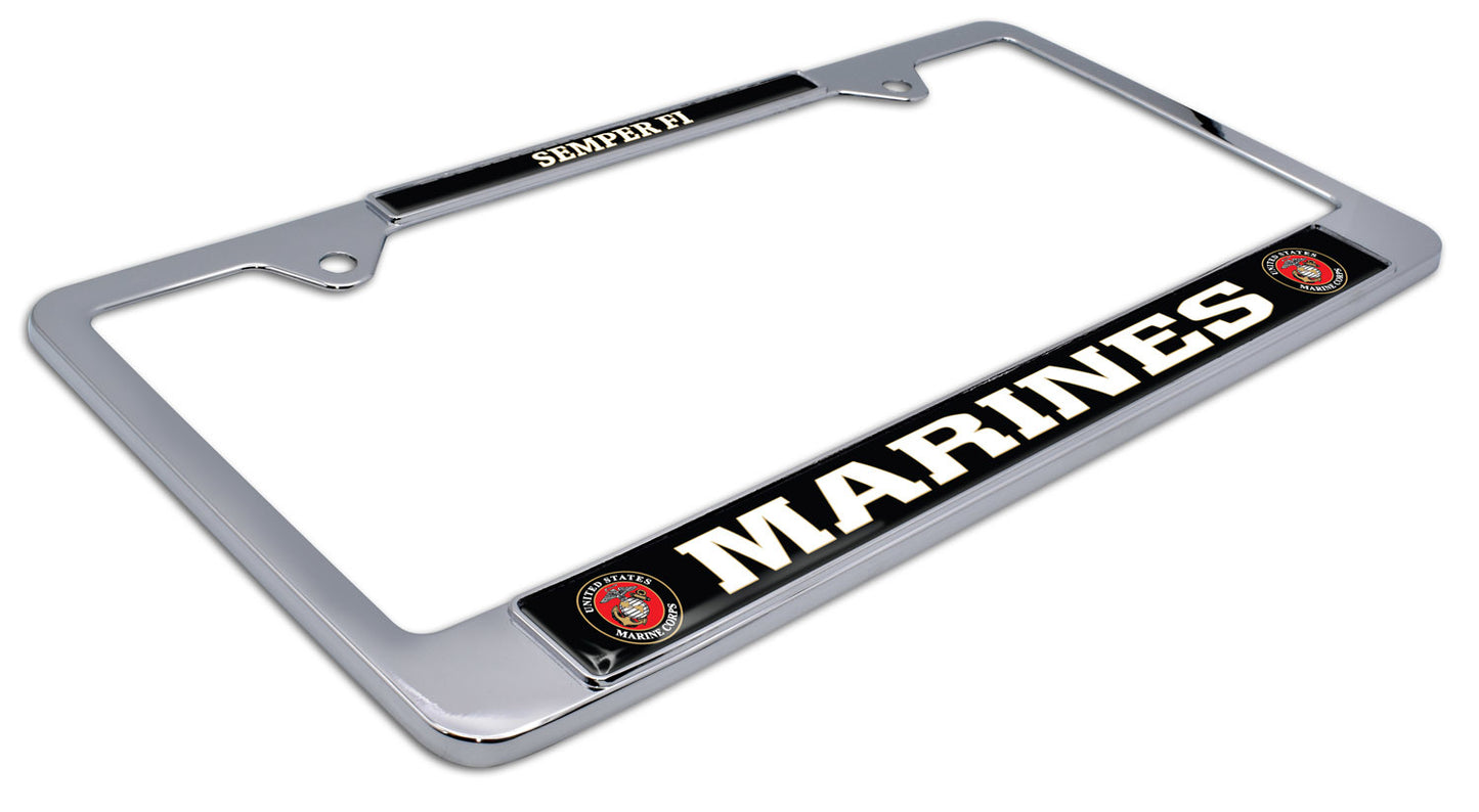 U.S. Marines Semper Fi Chrome License Plate Frame