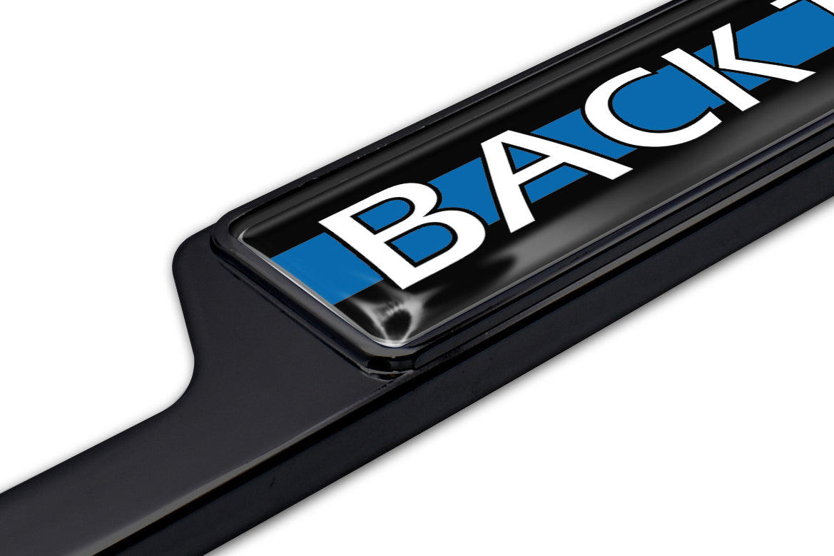 Back the Blue Police Black License Plate Frame