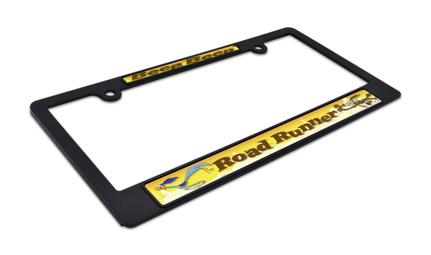 Road Runner Black Metal License Plate Frame