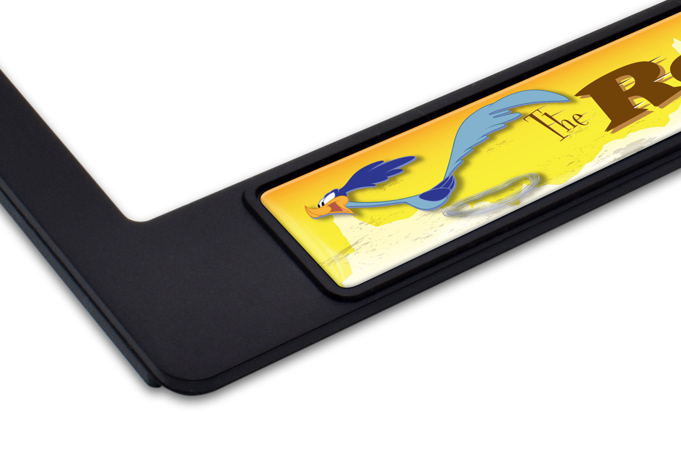 Road Runner Black Metal License Plate Frame