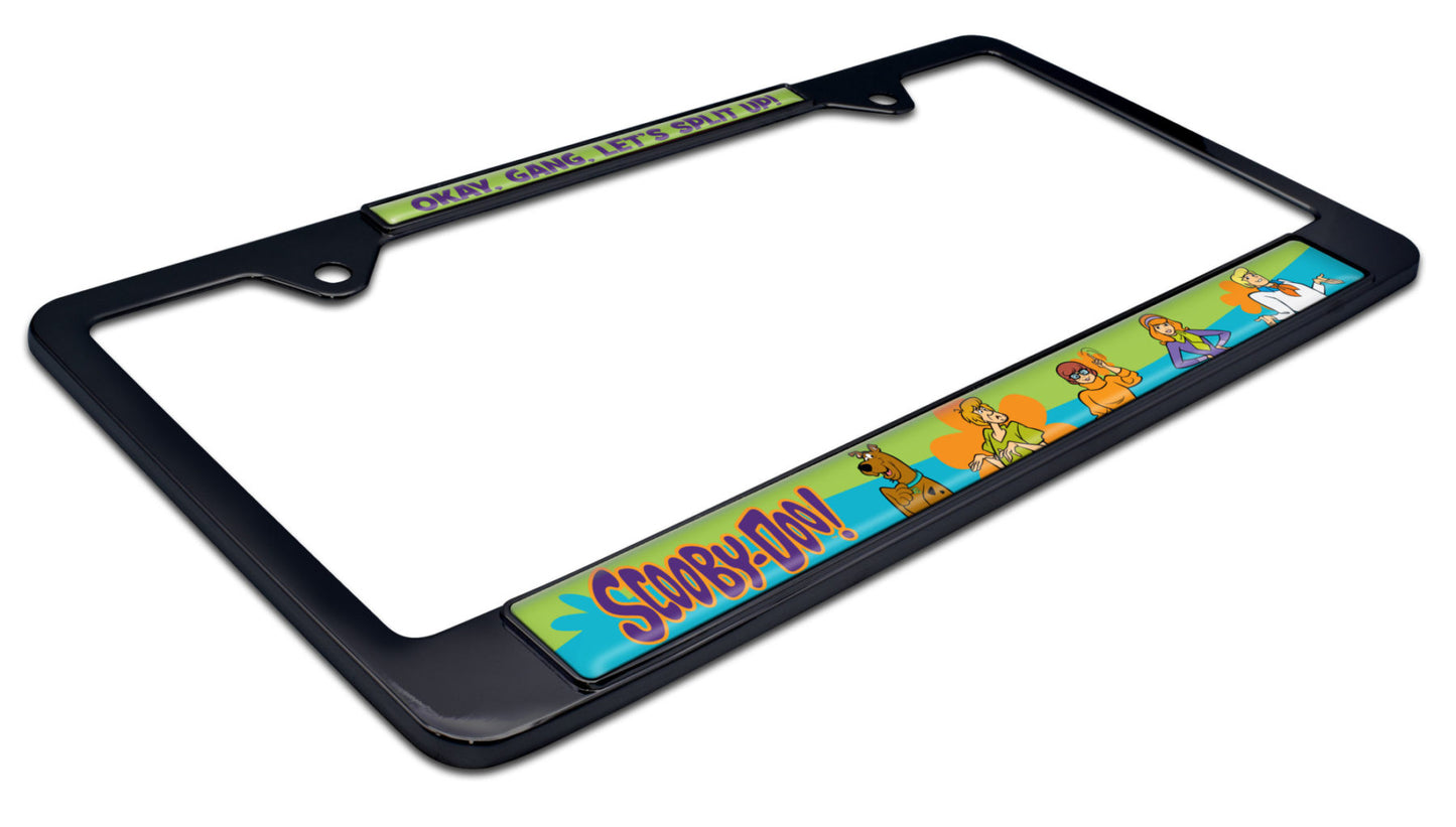 Scooby-Doo Gang Black Metal License Plate Frame