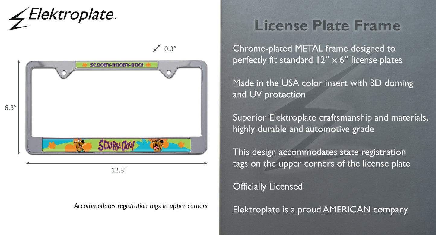 Scooby-Dooby-Doo Standard Chrome License Plate Frame