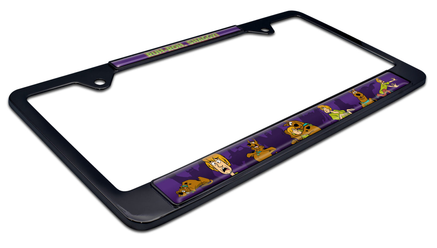 Scooby & Shaggy Black Metal Standard License Plate Frame