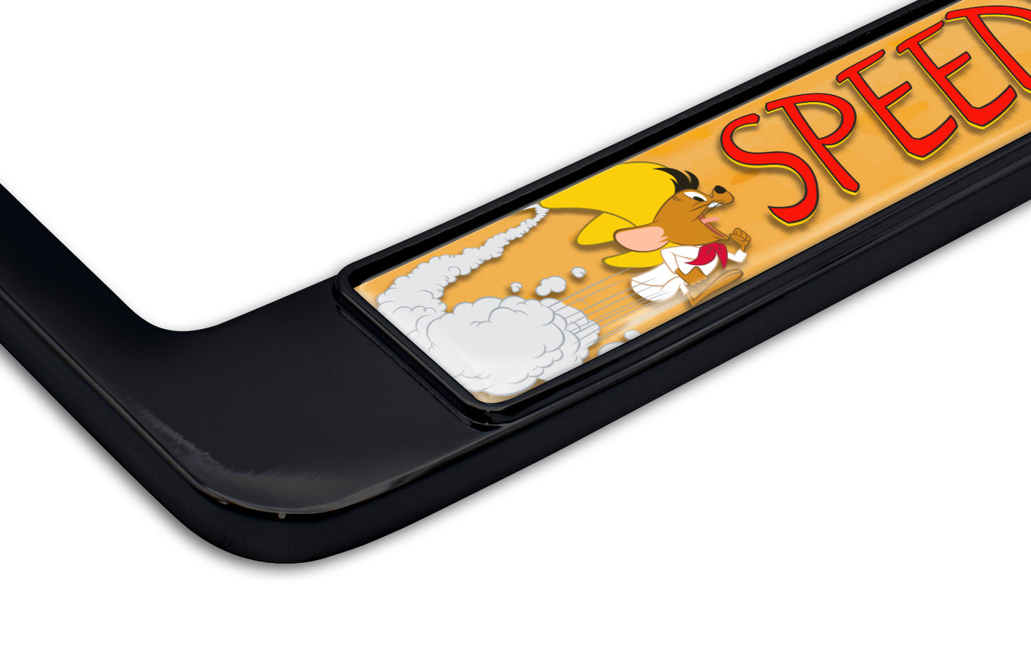 Speedy Gonzales Black Metal License Plate Frame