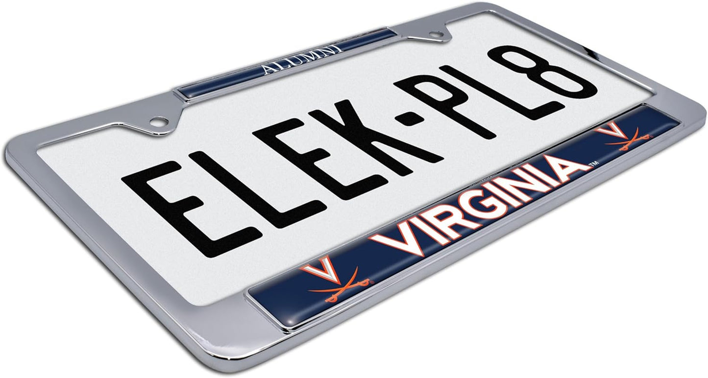 University of Virginia Alumni Chrome Metal License Plate Frame
