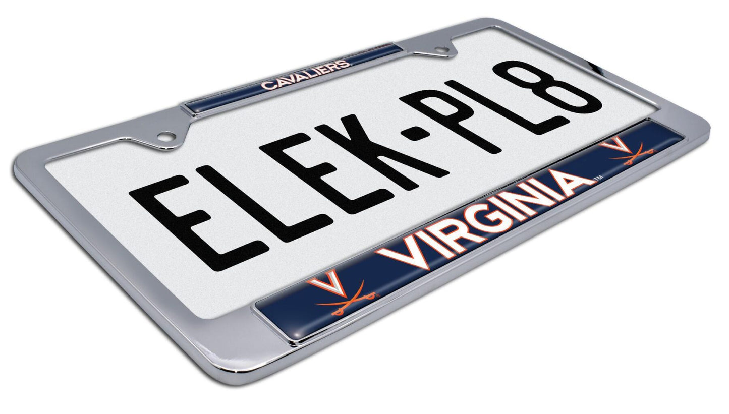 University of Virginia Cavaliers Chrome Metal License Plate Frame