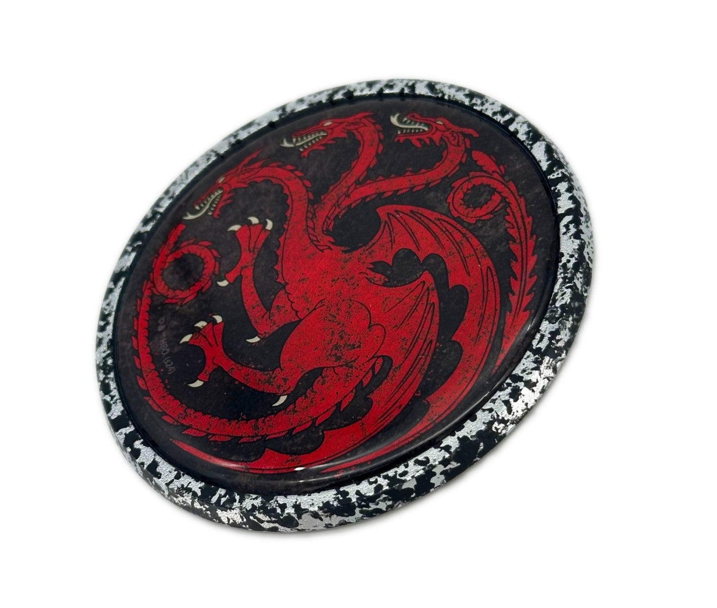 Officially Licensed Game of Thrones House Targaryen Chrome 3.5" Metal Emblem