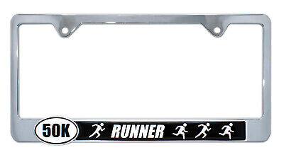 Ultra Marathon 50 k Runners License Plate Frame