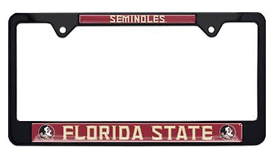 Florida State Seminoles Black License Plate Frame