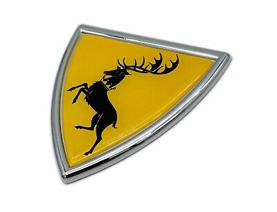 Officially Licensed Game of Thrones Baratheon Chrome 3.0" x 2.9" Metal Emblem