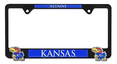 Kansas Alumni Black 3D Metal License Plate Frame