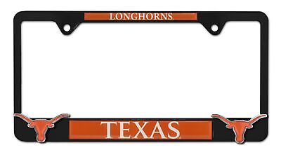 Texas Longhorns Black 3D Metal License Plate Frame