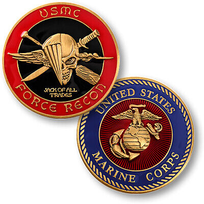 U.S. Marine Corps / Force Recon - USMC Brass Challenge Coin