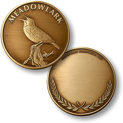 Meadowlark / Stunella neglecta - Engravable Bronze Coin