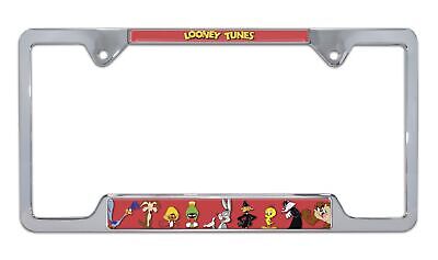 Looney Tunes Open Chrome Metal License Plate Frame
