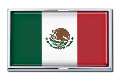 Mexican Flag - Mexico 3.82" x 2.5" Chrome Auto Emblem